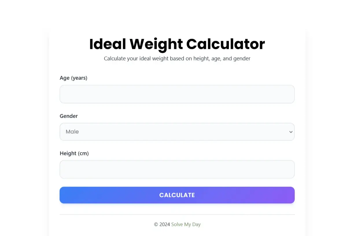 ideal weight calculator