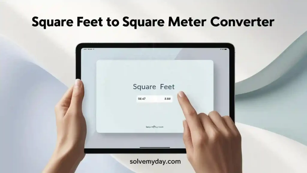 Square Feet to Square Meter Converter by Solve My Day